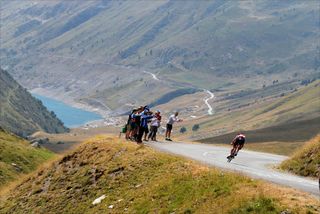 25 July 2015 102nd Tour de France Stage 20 : Modane Valfrejus - Alpe d'Huez BAK Lars Ytting (DEN) Lotto - Soudal, at Col de la Croix de Fer Photo : Yuzuru SUNADA