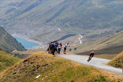 25 July 2015 102nd Tour de France Stage 20 : Modane Valfrejus - Alpe d'Huez BAK Lars Ytting (DEN) Lotto - Soudal, at Col de la Croix de Fer Photo : Yuzuru SUNADA