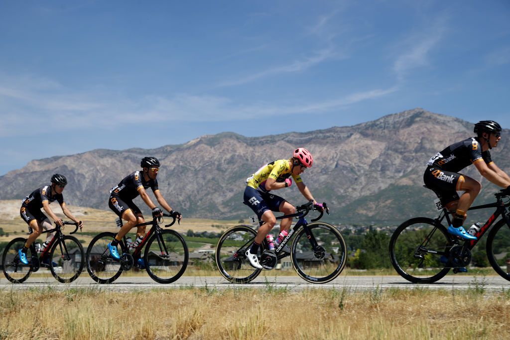 Lawson Craddock (EF Education First) in the race leader's jersey