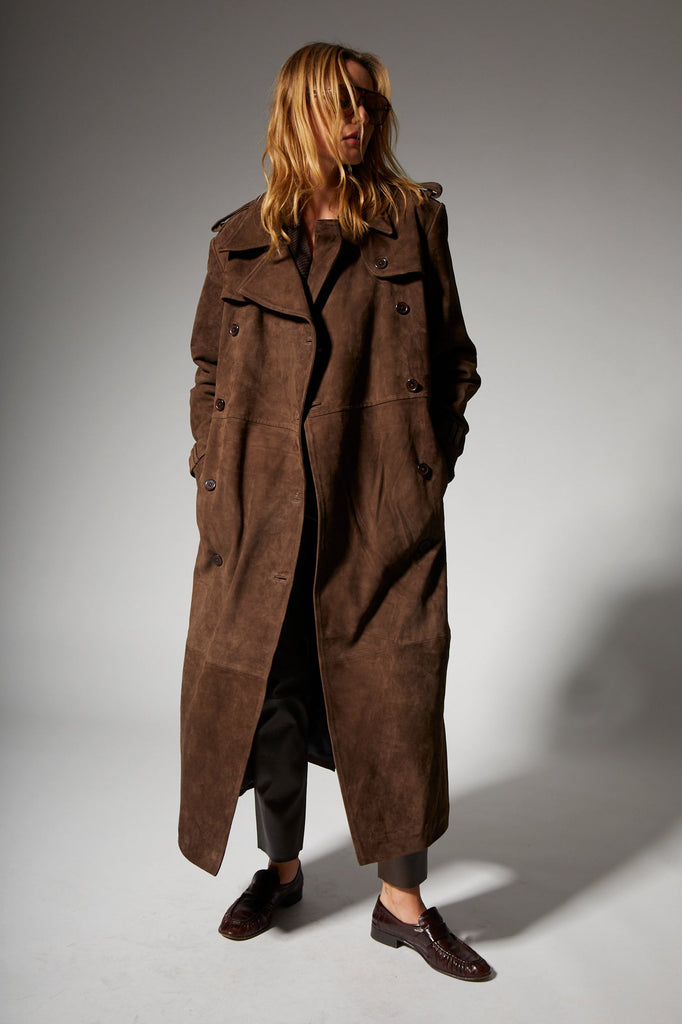 Belle De Jour Americano Suede Trench
