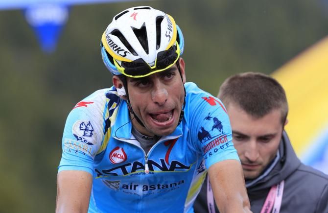 Fabio Aru (Astana) at the finish of stage 16