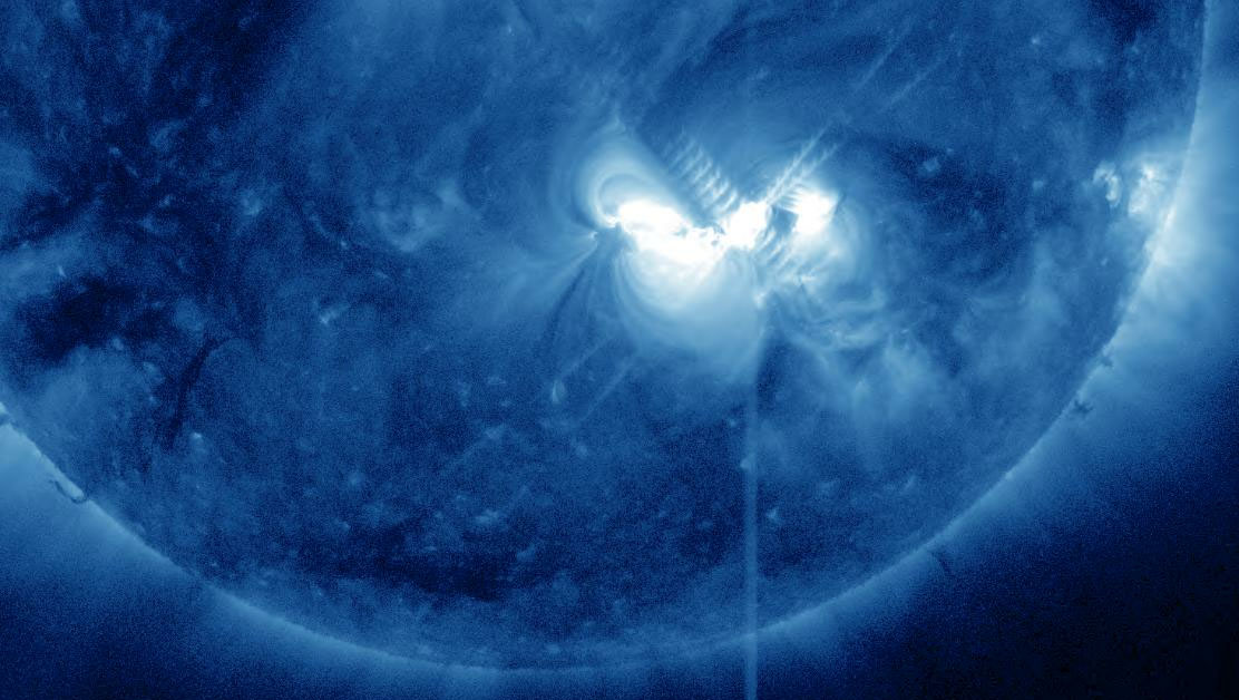 Fourth of July solar flare seen by NASA&#039;s Solar Dynamics Observatory on July 4, 2012.