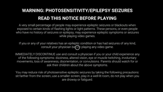 Example of a seizure warning