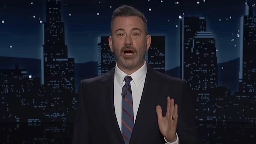 Jimmy Kimmel giving monologue on final show before suspension on Jimmy Kimmel Live!