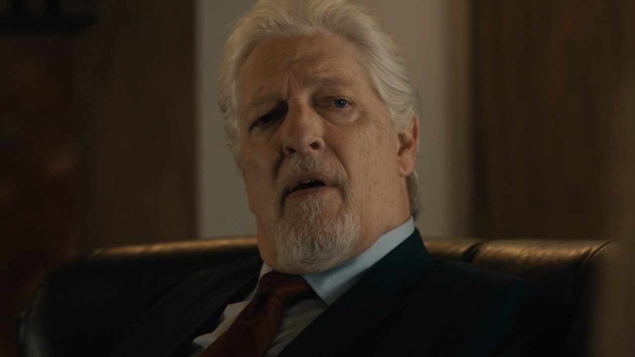 Councilman Wagner cocking head back while talking to Willa in High Potential Episode 216