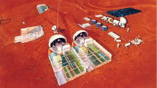 An artist’s impression of what a Mars colony might look like. Image credit: NASA