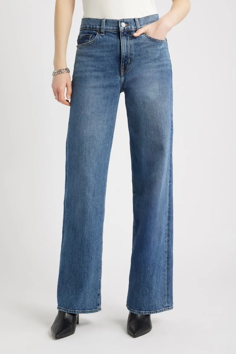 Nordstrom, High Waist Wide Leg Jeans