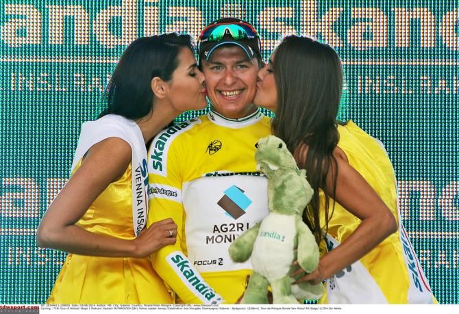 Yauheni Hutarovich (Ag2r-La Mondiale) leads the race after stage 1