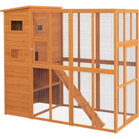 PawHut Large Wooden Outdoor Cat House