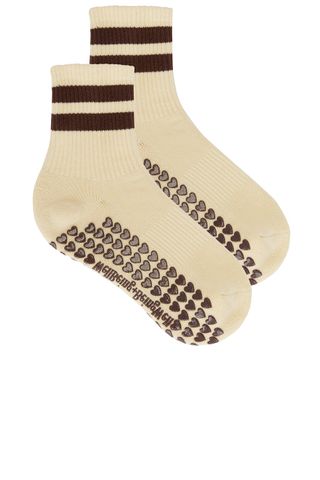 Striped Half Crew Grip Sock