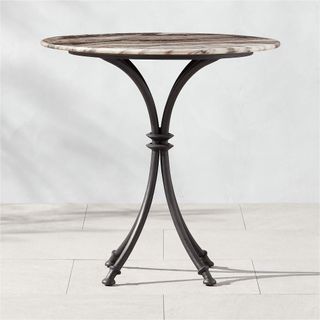 Canova Metal Outdoor Bistro Table With Marble Top