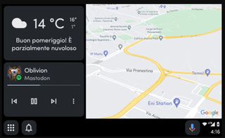 android auto coolwalk image leak shpowing navigation screen and docked widgets