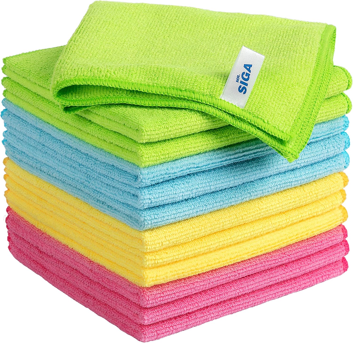 Mr.siga Microfiber Cleaning Cloth,pack of 12,size:12.6&quot; X 12.6&quot;