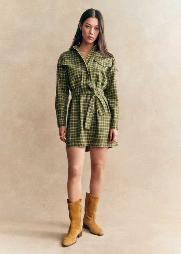Bellamy Dress - Wakefield Check - Organic Cotton - Organic Textile - S&amp;eacute;zane