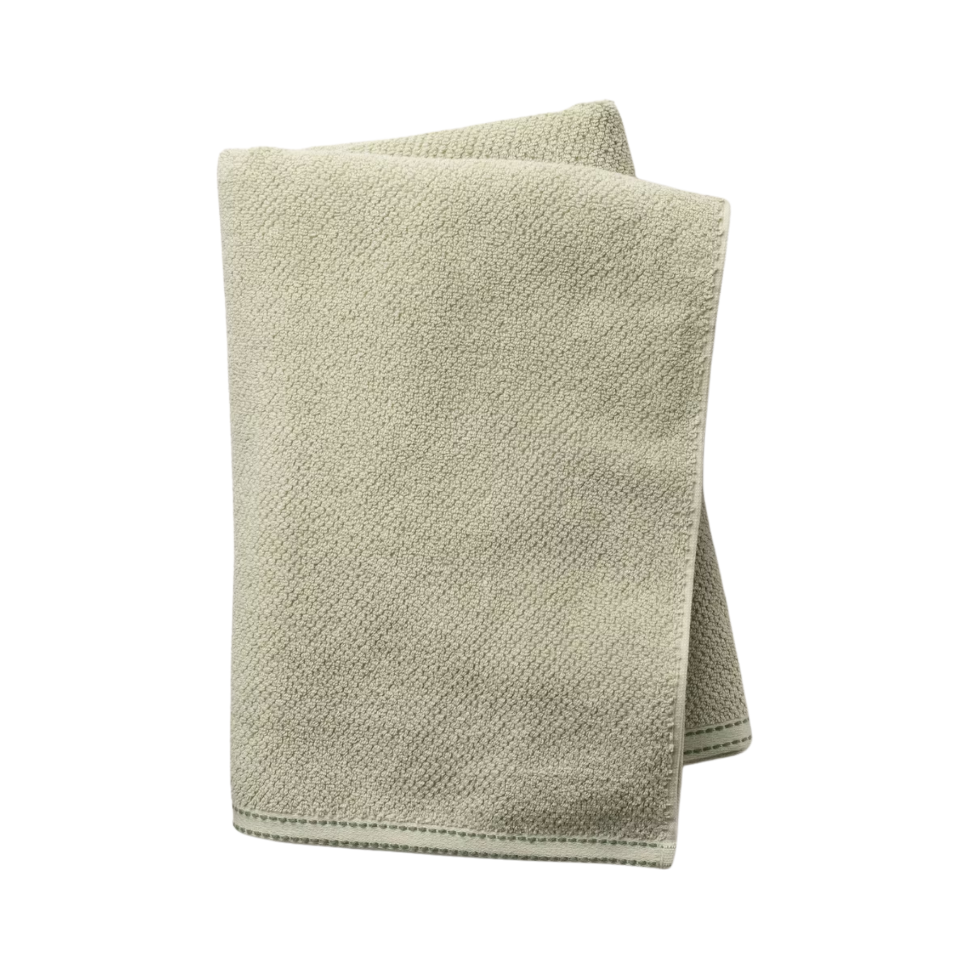 a sage green bath towel