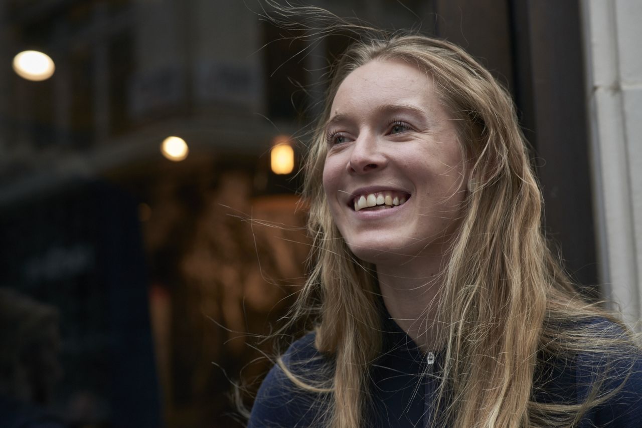 Hannah Barnes at the London presentation of the new Canyon//SRAM team