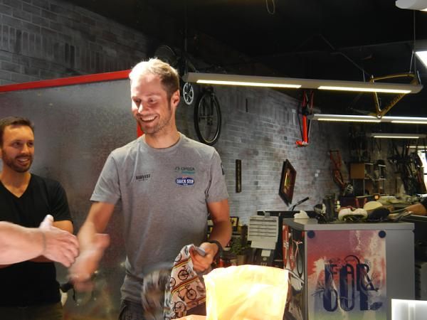Tom Boonen at the Specialized factory