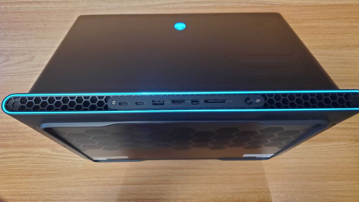 black gaming laptop