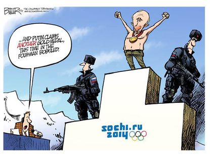 Editorial cartoon Sochi Olympics Putin