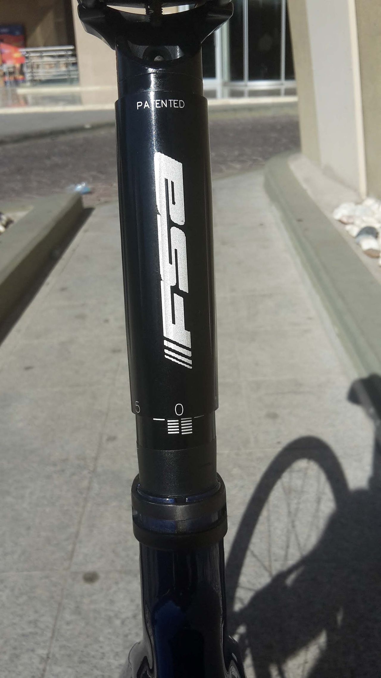 Vincenzo Nibali's saddle is supported by an FSA seatpost