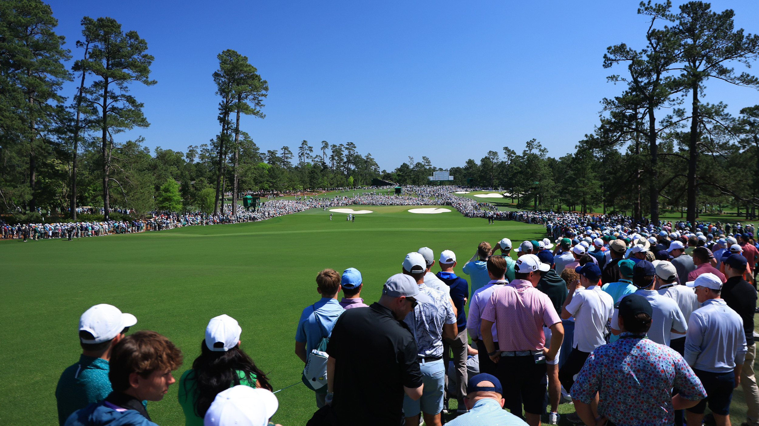 A shot of the second hole at Augusta National from The Masters 2025.