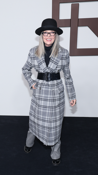 Diane Keaton attends the Ralph Lauren fashion show during New York Fashion Week on September 08, 2023 in New York City