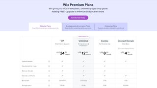 Wix pricing