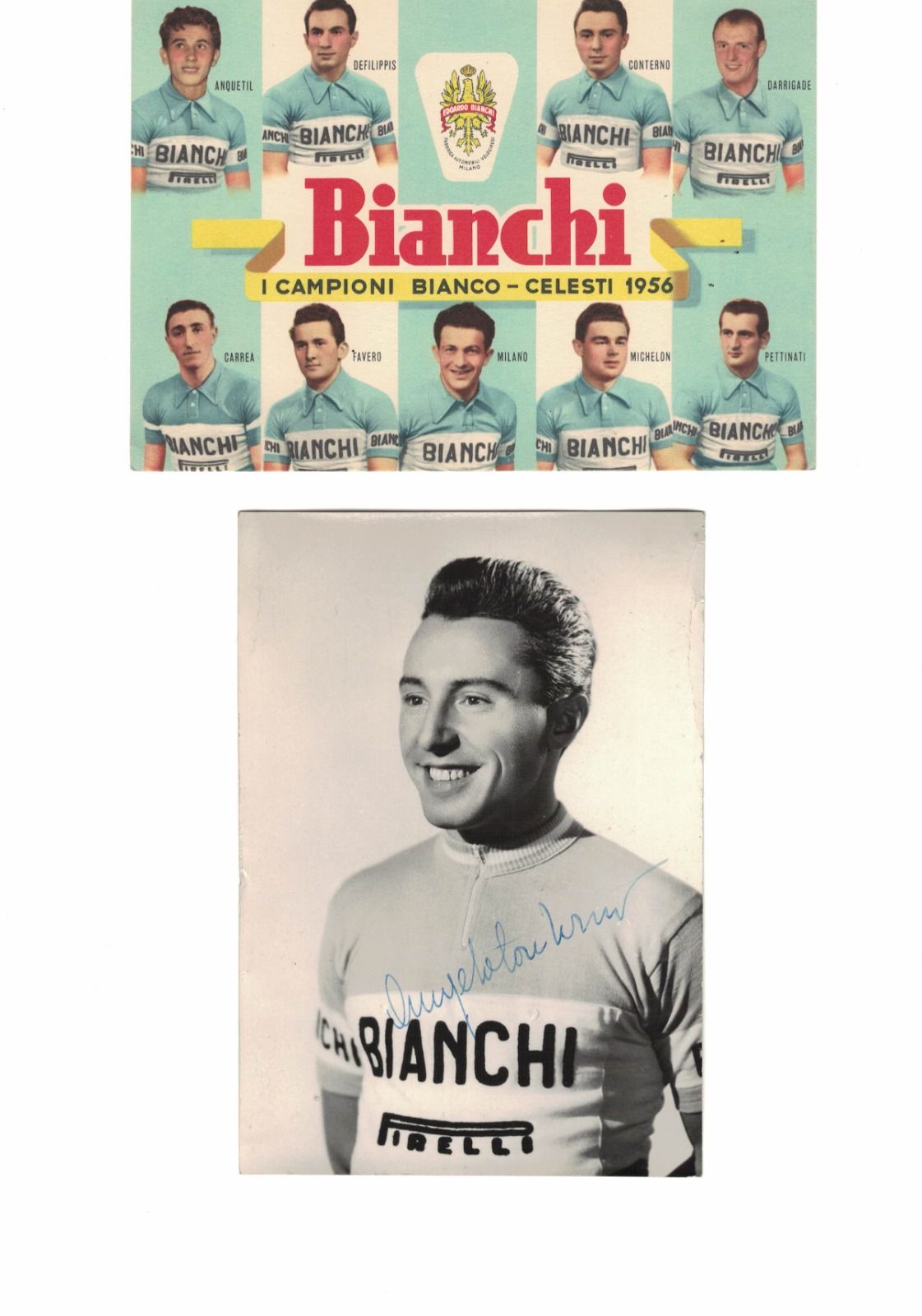 Angelo Conterno and the Bianchi trade team