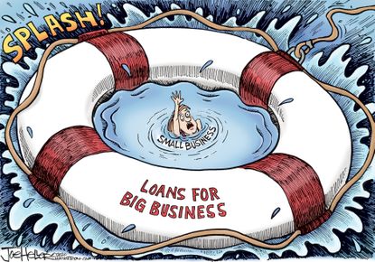 Editorial Cartoon U.S. small business loan relief coronavirus