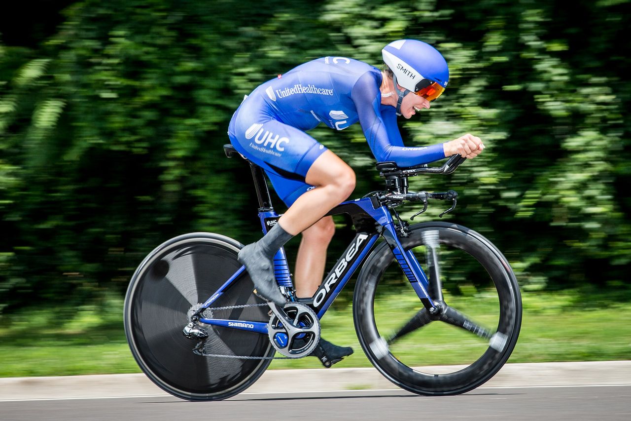 Taylor Wiles (UnitedHealthcare) heads back to downtown.