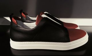 The skater slip-on got a luxurious upgrade for A/W in supple leather.