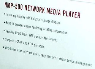 Specs of the NMP-500 Network Media Player