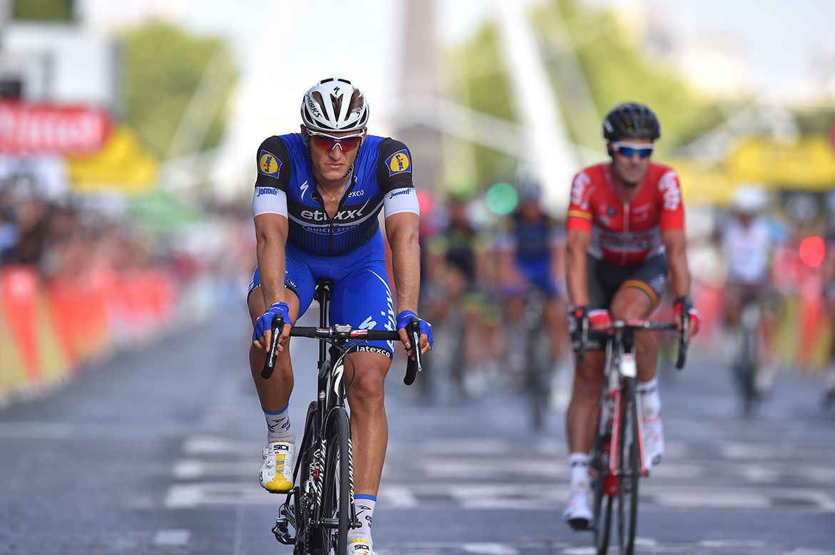 A very unhappy Marcel Kittel (Etixx-Quickstep), shut out in the Tour