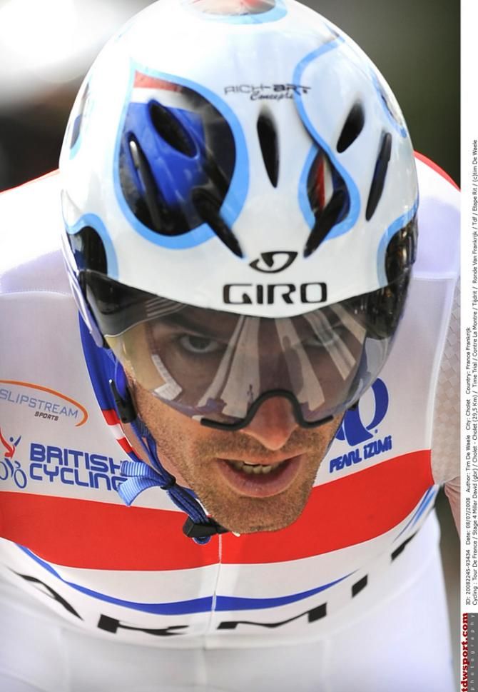 David Millar during the stage 4 2008 Tour de France time trial