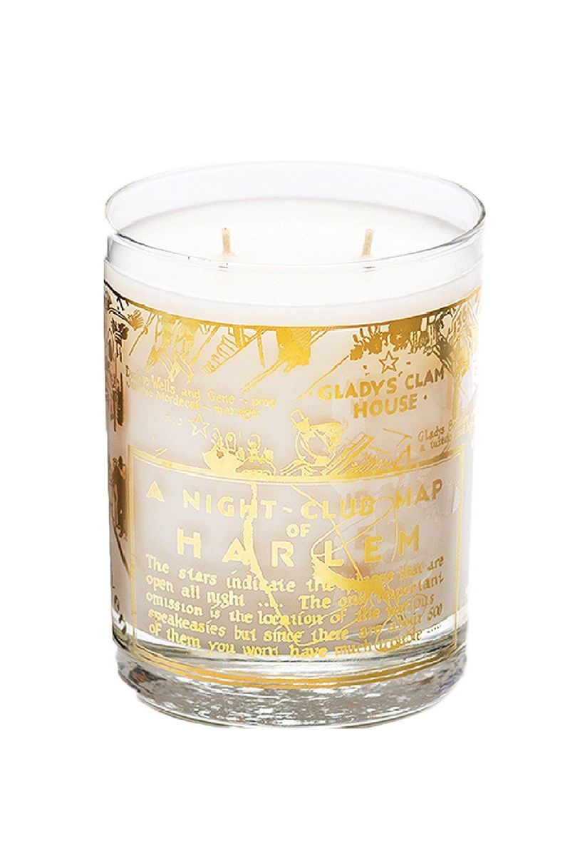 22K Gold Nightclub Map of Harlem Candle