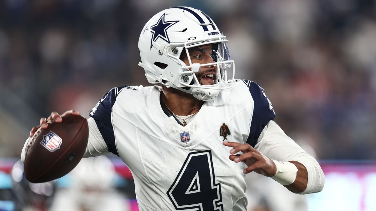 Dak Prescott #4 of the Dallas Cowboys throws a pass during an NFL football game ahead of the Cowboys vs Steelers live stream 2024