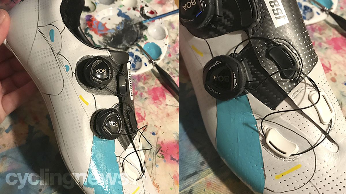 Custom Suplest Edge+ Pro cycling shoes by Hasie and the Robots
