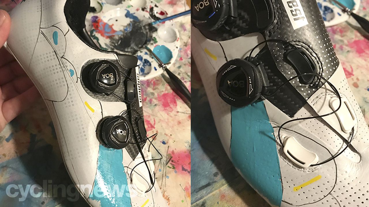 Custom Suplest Edge+ Pro cycling shoes by Hasie and the Robots
