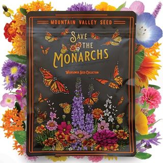 Wildflower Seeds Bulk, 100,000 Non-Gmo Heirloom Wildflower Seeds Mix, Save the Monarchs Wild Flowers Seeds Mix, Perennial Flower Seeds for Planting, Mountain Valley Seed Company