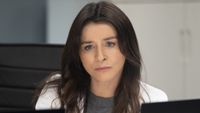 Caterina Scorsone as Amelia Shepherd on Grey's Anatomy.