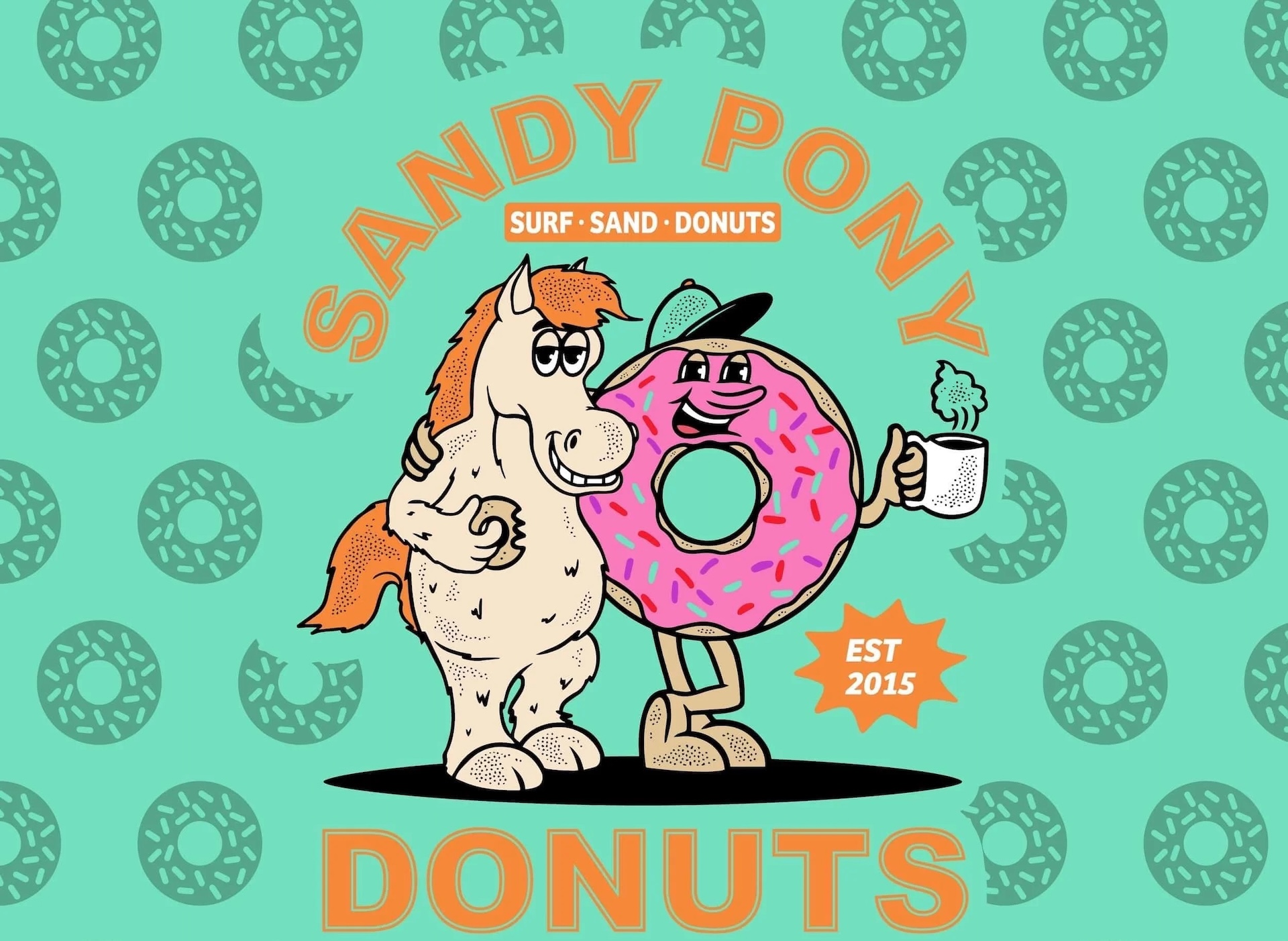 Sandy Pony Donuts logo