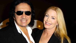 Gene Simmons and partner ShannonTweed posing for a photograph in 2004