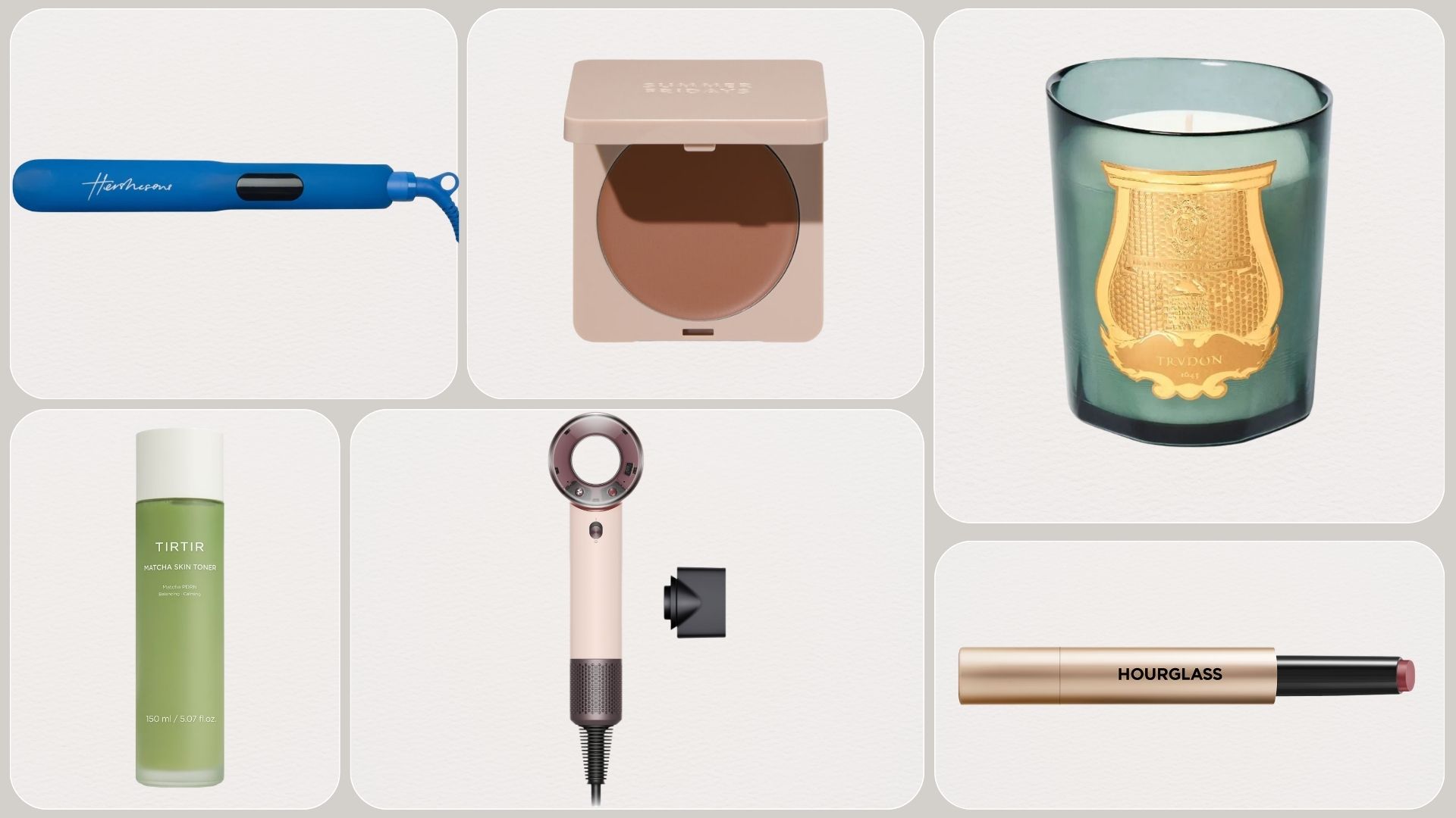 Graphic of the best new beauty products of the month