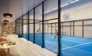 Indoor sports court.
