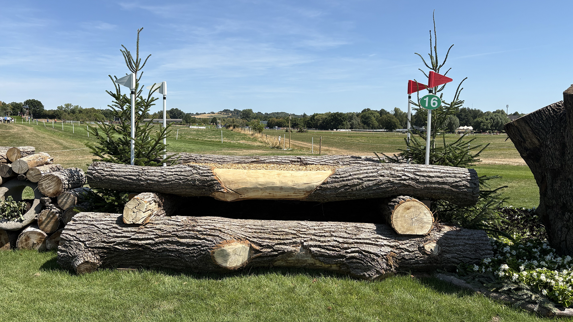 A log oxer on the eventing World Championships cross-country course