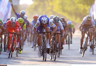 Tom Boonen becomes the first ever rider to win on disc brakes