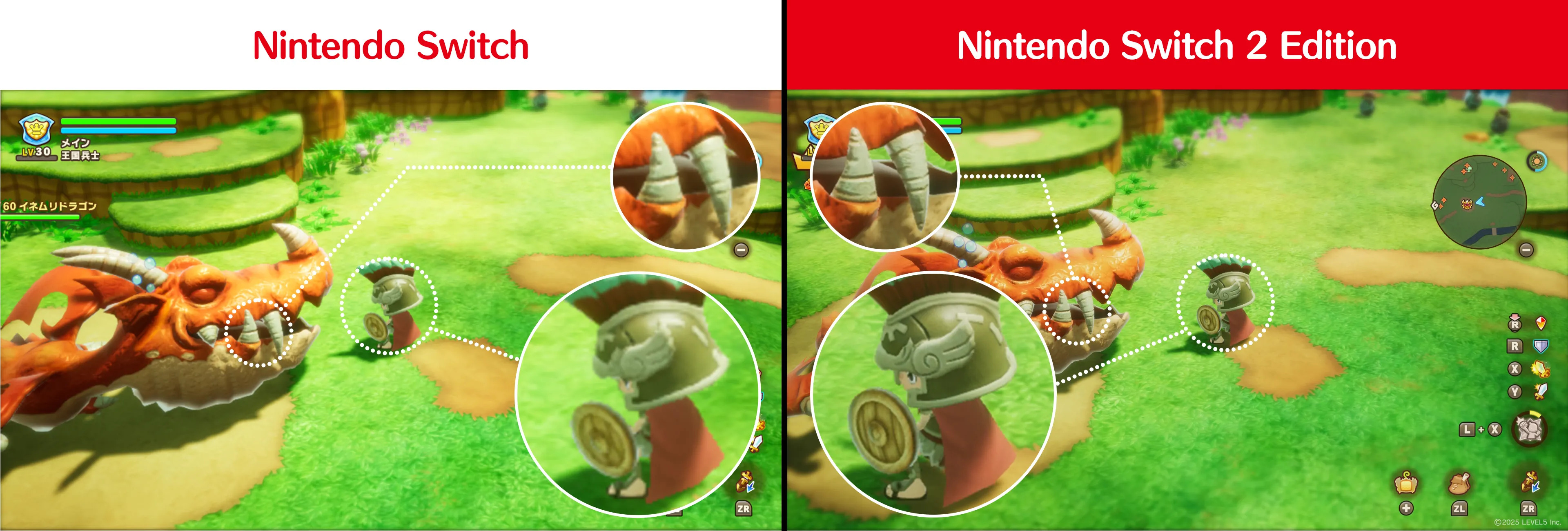 Fantasy Life i Switch/Switch 2 comparison shots