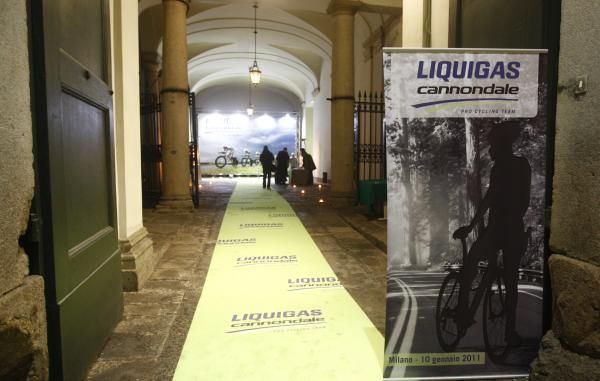 The Liquigas-Cannondale presentation took place in Palazzo Cusani in Milan.