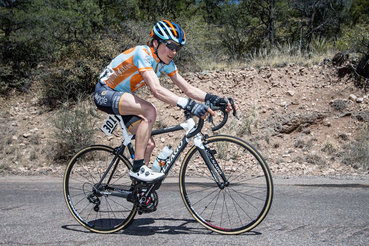 Mara Abbott (Amy D Foundation) on the way to her win