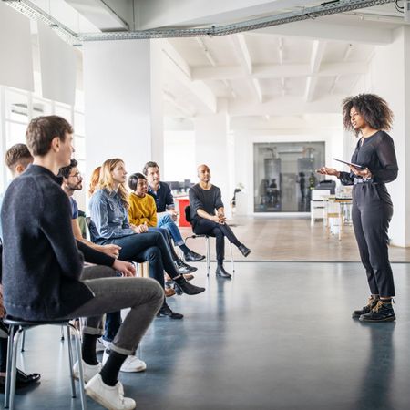 People in a meeting